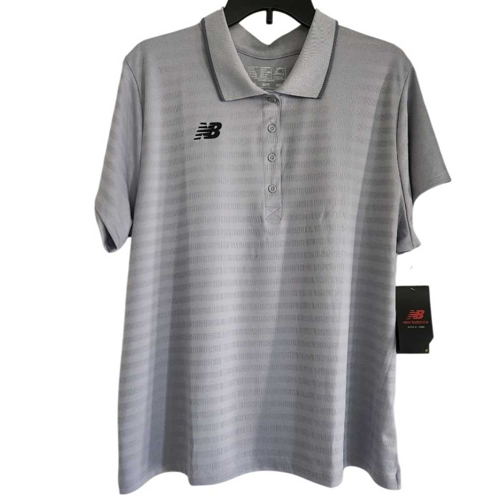 New Balance Light Gray Polo Shirt for Women's Sz 2X Nwt
